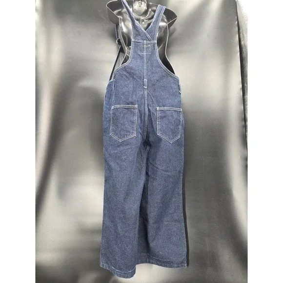 Vintage Hot & The Gang Blue Denim Overalls Jumpsuit Adult Large Made in USA - Picture 2 of 7